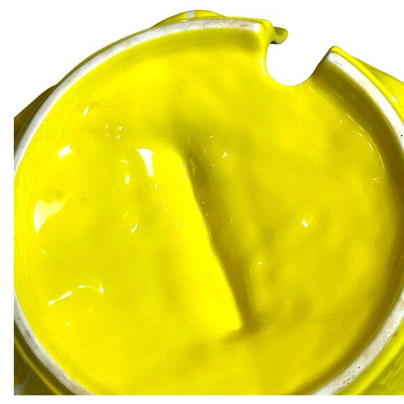 Secla Portugal Majolica Yellow Cabbage Pottery Soup Tureen/Lid-Mid Century-Rare - Picture 6 of 7